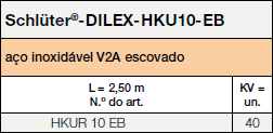Schlüter®-DILEX-HKU  Tables 37072