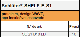Schlüter®-SHELF-E S1 WAVE EB