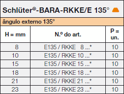 Schlüter®-BARA-RKKE/E 135