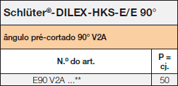 Schlüter-DILEX-HKS-E/E 90°