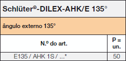 Schlüter-DILEX-AHK/E 135°