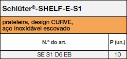 Schlüter®-SHELF-E-S1 CURVE EB