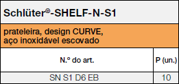 Schlüter®-SHELF-N-S1 CURVE EB