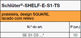 Schlüter®-SHELF-E-S1-TS, Square