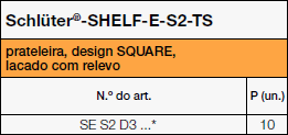 Schlüter®-SHELF-E-S2-TS, Square