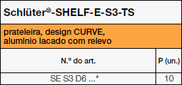 Schlüter®-SHELF-E-S3-TS, Curve