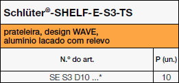 Schlüter®-SHELF-E-S3-TS, Wave